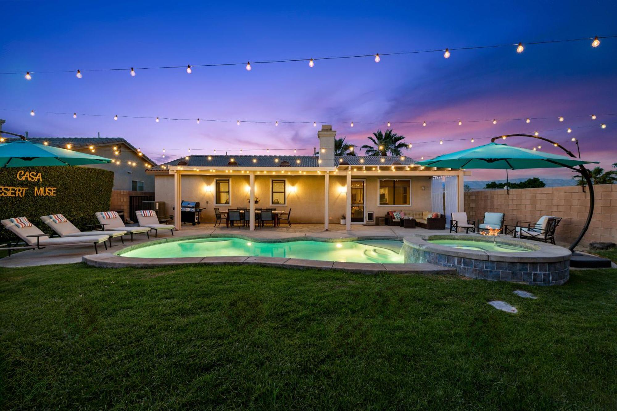 Casa Desert Muse With Heated Pool Spa Firepit Mini Golf And Games Indio Exterior photo